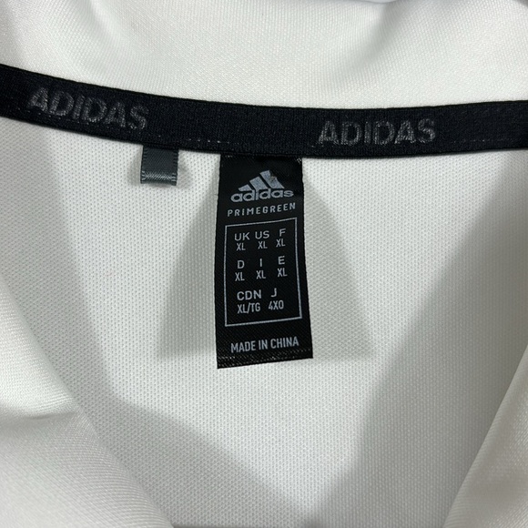 Adidas Men's Primegreen Chest Check Print Polo Golf Shirt - Picture 5 of 7